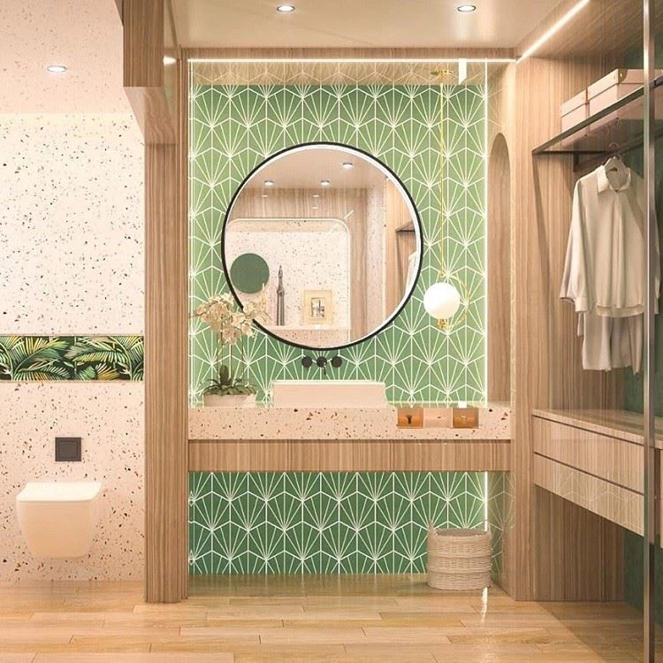 Lighted Round Bathroom Mirror